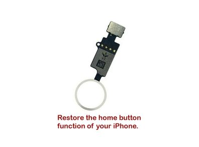 For iPhone 7 8 Plus Home Button Function Restore YF 4th Gen Flex No Bluetooth White - FHT06IPHB
