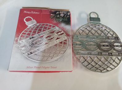 Christmas silver-plated trivit
