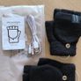 USB Heated Gloves Warm Winter Fingerless Knitted Gloves Image 2