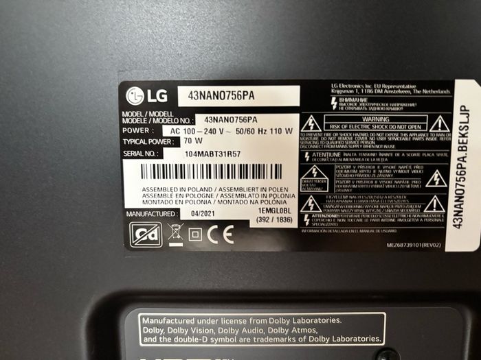 LG 43inch Nanocell