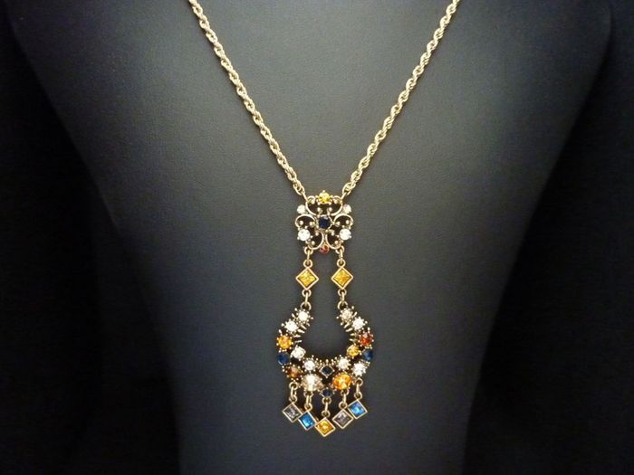 Boho Bohemian Hippe Tassel Gold Tone Long Necklace