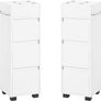 Bathroom Cabinet white with 3 Drawers, 4 Compartments Image 3