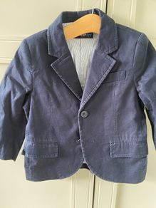 M&S Autograph navy suit jacket 18 -24 months