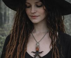 1 Crow Claws Soldered with the most beautiful Opal in Matrix Talisman