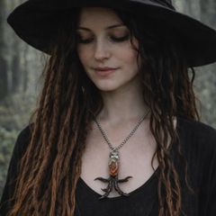 1 Crow Claws Soldered with the most beautiful Opal in Matrix Talisman