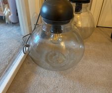 Pair of Libra Edgerton Zinc And Glass Table Lamp