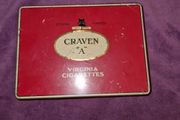 Vintage 1930s Craven A Cigarette Tin