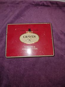 Vintage 1930s Craven A Cigarette Tin