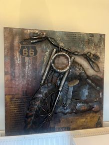 art made of metal route 66 art large
