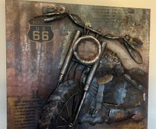art made of metal route 66 art large