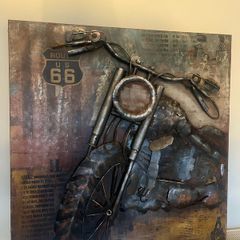 art made of metal route 66 art large