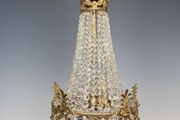 20th Century French Empire Style Brass Chandelier
