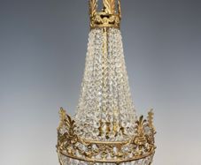 20th Century French Empire Style Brass Chandelier