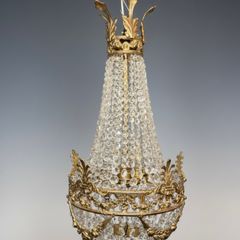 20th Century French Empire Style Brass Chandelier