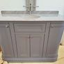 Vanity unit  bathroom vanity , bathroom sink , new Merrion 1200 mm vanity unit, slate gray with marble top and basin with matching mirror cabinet Image 2