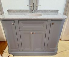 Vanity unit , sink , new Merrion 1200 mm vanity unit, slate gray with marble top and basin with matching mirror cabinet