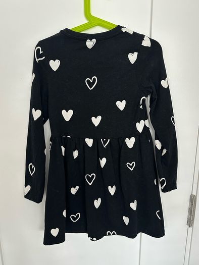 M&S dress for a girl with hearts, 122cm, 6-7 years