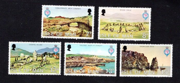 1980 Isle of Man 150th Anniversary of Royal Geographical Society 1930-1980 Commemorative Stamps Mint Never Hinged (MNH)