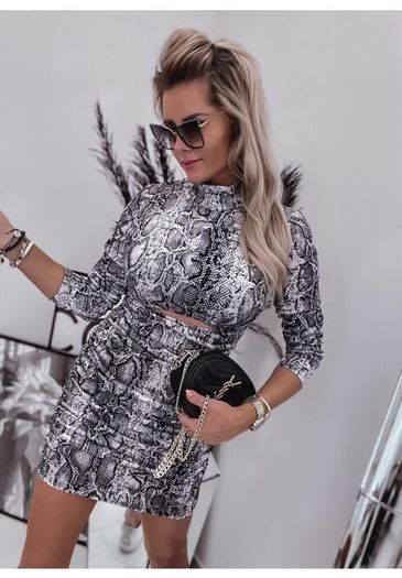 Velvet snakeskin dress