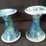 O Riain (John Ryan Cramics) handcrafted short candlesticks Image 7