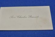 Visiting Or Calling Card For Rev. Charles Stewart