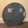 Round Mosaic Wall Mirror with Crackled Gold & Dark Brown Frame Image 3