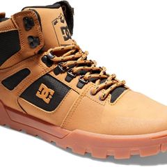 DC Shoes Womens Leather Boots, Pure Hi - Water-Repellent Beige, 3M Thinsulate Insulation, EU 45, UK 10.5