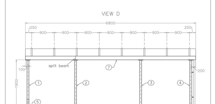 Free-standing carport. .