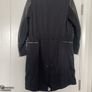 All Saints Black Parka Jacket with Leather Sleeves size S Image 2