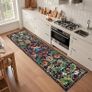 Runner Rug for Hallway Dark Blue Bird Washable Carpet for Kitchen with Non Slip Backing,Soft Low Pile Long Entryway Rug,Boho Animal Bedroom Floor Mat for Entrance Living Room Laundry Image 7