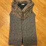 Knit Cardigan with Real Fur Collar Image 5
