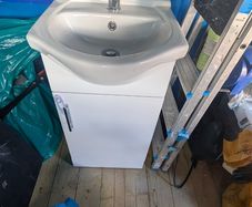 Bathroom Sink Unit - Sink with fixtures and fitted drawer unit