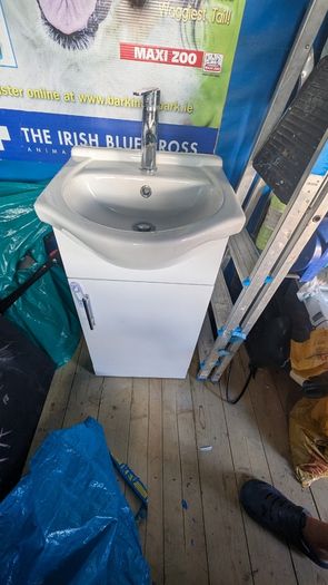Bathroom Sink Unit - Sink with fixtures and fitted drawer unit