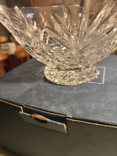 Glendale Marquis Waterford Crystal Large Footed Bowl Made In Poland 10 Inch in orignal box.