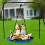 Tree Swing 40 In Saucer Swing 750lbs Weight Capacity 900D Oxford Blue Image 4