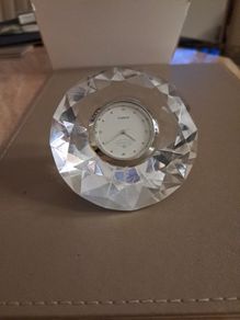 killarney diamond .shaped crystal clock beautiful crystal clock