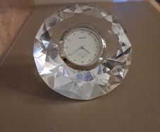 killarney diamond .shaped crystal clock beautiful crystal clock