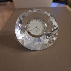 killarney diamond .shaped crystal clock beautiful crystal clock