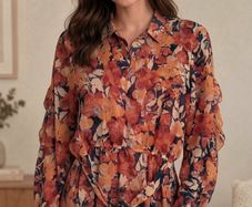 Romantic floral blouse