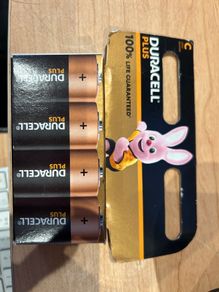 4 x Duracell Plus C Batteries