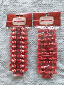 Christmas peg card holders