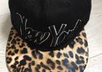 Black Leopard Print New York Baseball Hat