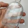 337 - Set of 2 Vintage Clear Glass Collectible Decorative Flask Bottles Image 2