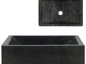 Sink 45x30x12 cm Marble Black