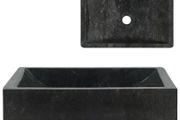 Sink 45x30x12 cm Marble Black