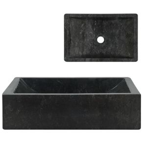 Sink 45x30x12 cm Marble Black
