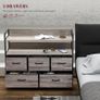 Rustic Chest of Five Fabric Drawers - Grey Wood Effect Image 7
