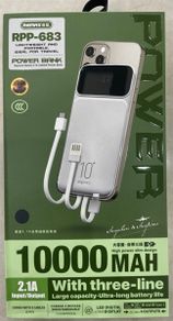 Remax RPP-683 Reyluck Series 2.1A Cabled Power Bank 10000mAh Black