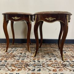 FLASH SALE ! Was 395 now 330 ! A Beautiful Pair od French Low Marble Top Tables.