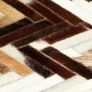 Rug Genuine Hair-on Leather Patchwork 160x230 cm Brown/White Image 4